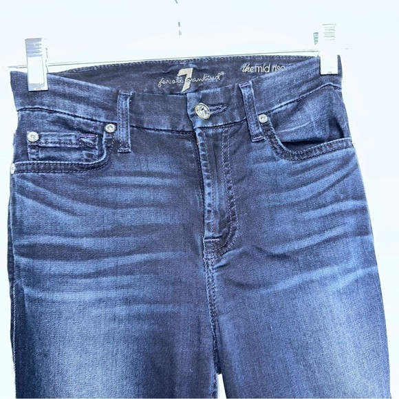 7 FAMK The Mid Rise Ankle Skinny Blue Jeans 25R - Picture 5 of 7